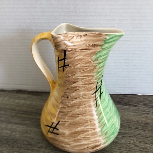 Vtg 1930s Myott Sons and Co Ceramic Pitcher - Picture 15 of 15